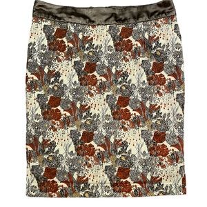 Romy floral lined pencil skirt